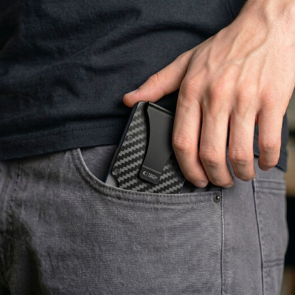 Πορτοφόλι με κάρτα RFID TECH-PROTECT THORN, μαύρο άνθρακα 5