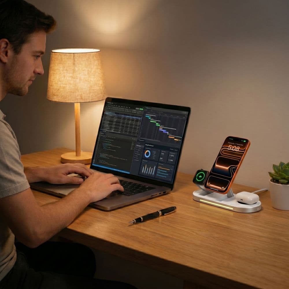 TECH-PROTECT A51 ARCTICBOOST ΑΣΥΡΜΑΤΟΣ ΦΟΡΤΙΣΤΗΣ 3 ΣΕ 1 ΜΑΓΝΗΤΙΚΟΣ MAGSAFE 25W QI2.2 ΛΕΥΚΟΣ 10