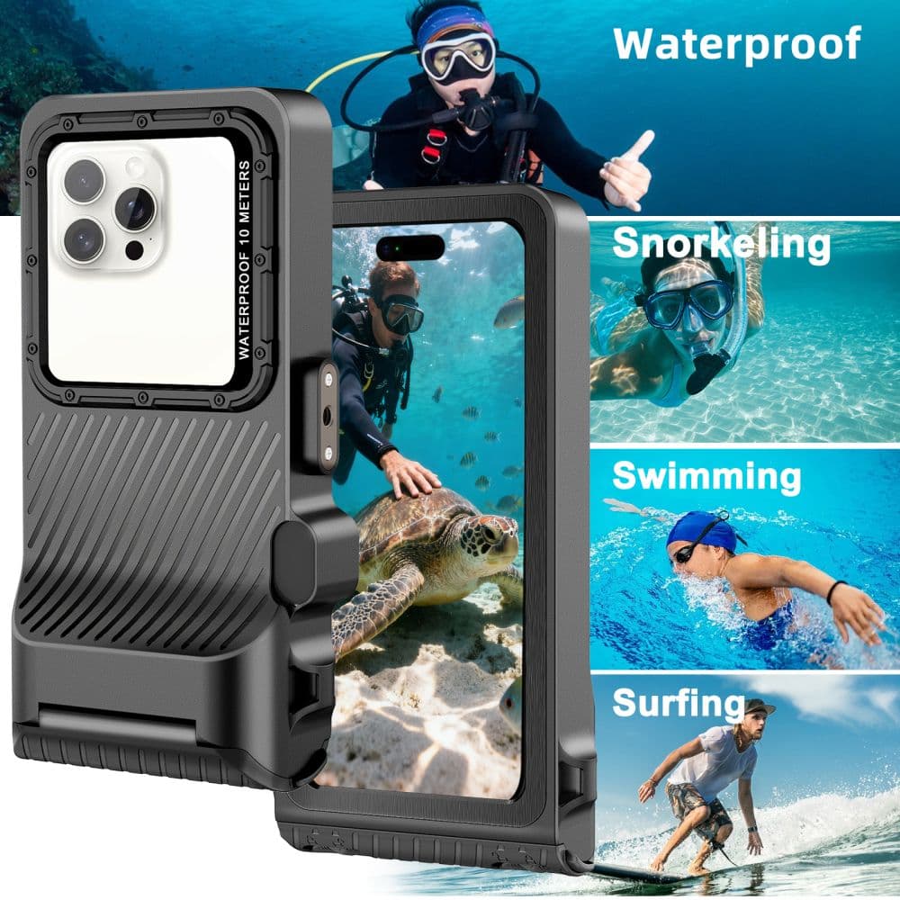 Αδιάβροχη Θήκη Tech-Protect IPX8 Pro για Καταδύσεις Universal Γκρι/Μαύρο 6