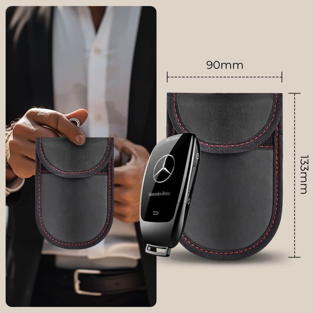Θήκη Faraday Tech-Protect KLR100 χωρίς κλειδί, μπλοκάρισμα σήματος RFID, μαύρη/κόκκινη 6