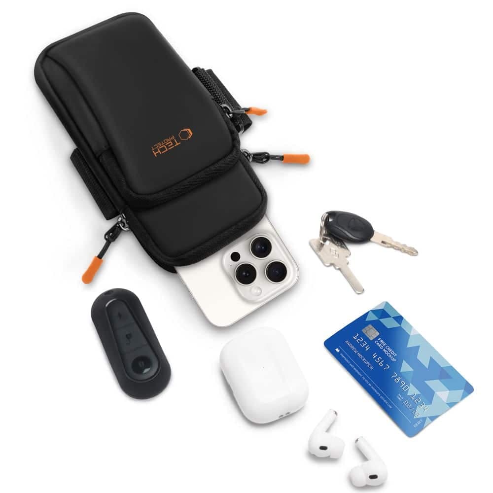 TECH-PROTECT M7 UNIVERSAL SPORT ΤΣΑΝΤΑΚΙ ΜΠΡΑΤΣΟΥ ΜΑΥΡΟ/ΠΟΡΤΟΚΑΛΙ 6