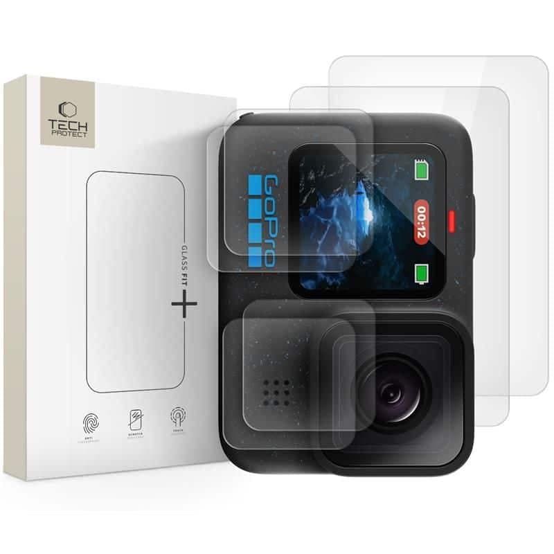 GoPro Hero 9/10/11/12 Διαφανές Γυαλί Tech-Protect Fit+ Σετ 2 Καμερών