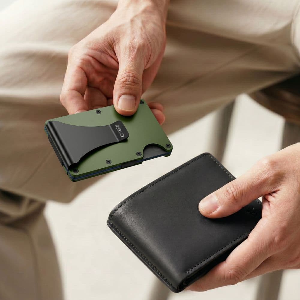 Πορτοφόλι με κάρτα RFID TECH-PROTECT THORN, Στρατιωτικό, Πράσινο 6