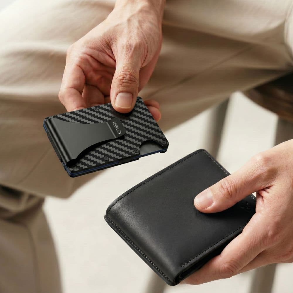 Πορτοφόλι με κάρτα RFID TECH-PROTECT THORN, μαύρο άνθρακα 6