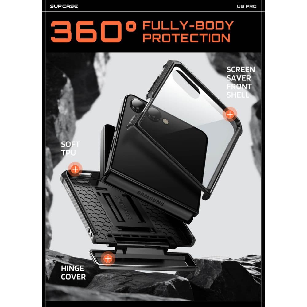 Supcase Unicorn Beetle Pro - θήκη για Samsung Galaxy Z Flip - Μαύρο 6
