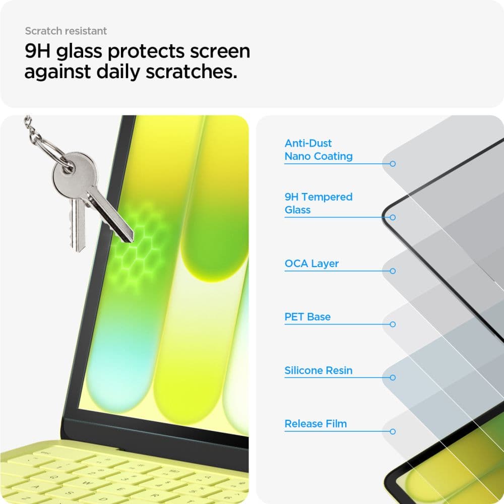 Σκληρυμένο γυαλί Spigen Glas.tR Slim FC για MacBook Neo 13 2026 Μαύρο 7