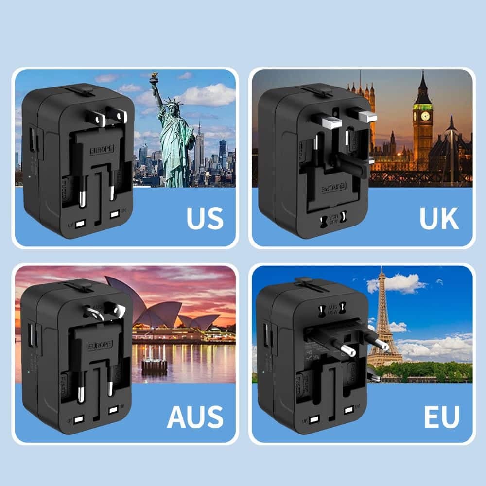 ΠΡΟΣΑΡΜΟΓΕΑΣ ΤΑΞΙΔΙΟΥ TECH-PROTECT TA300 EU / UK / US / AU ΜΑΥΡΟ 7