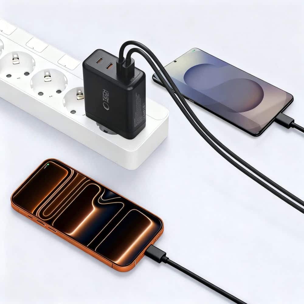 TECH-PROTECT NC140W-GAN ΦΟΡΤΙΣΤΗΣ  4 ΘΥΡΩΝ PD 140W / QC3.0 ΜΑΥΡΟΣ 7