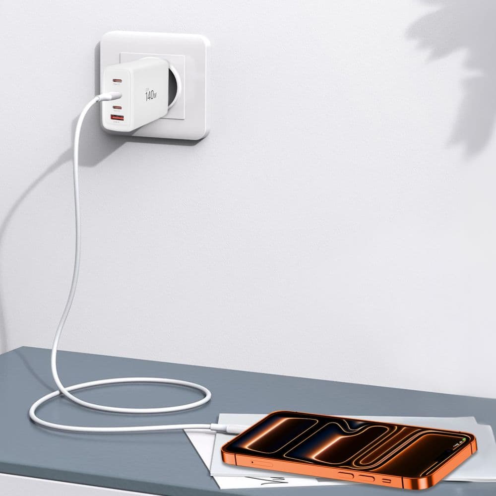 TECH-PROTECT NC140W-GAN ΦΟΡΤΙΣΤΗΣ 4 ΘΥΡΩΝ PD 140W / QC3.0 ΛΕΥΚΟΣ 7