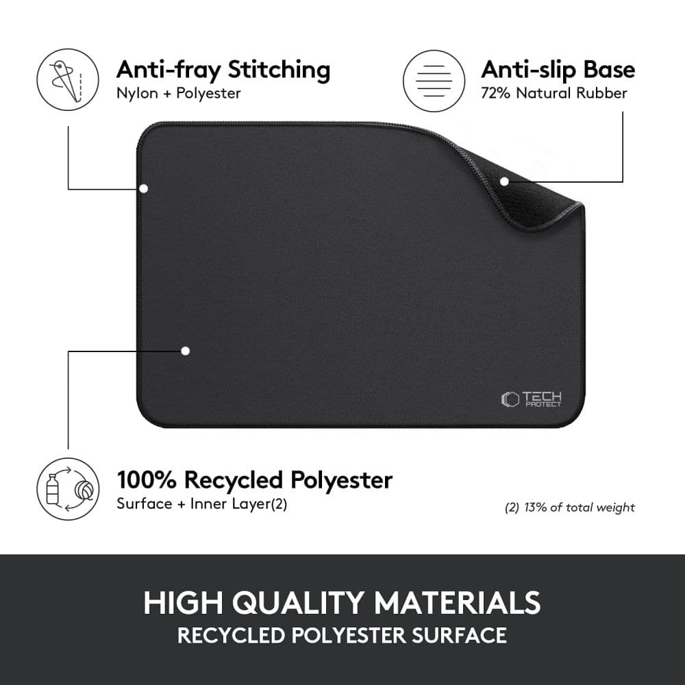 TECH-PROTECT A100 MOUSEPAD 35 x 25CM ΜΑΥΡΟ 6