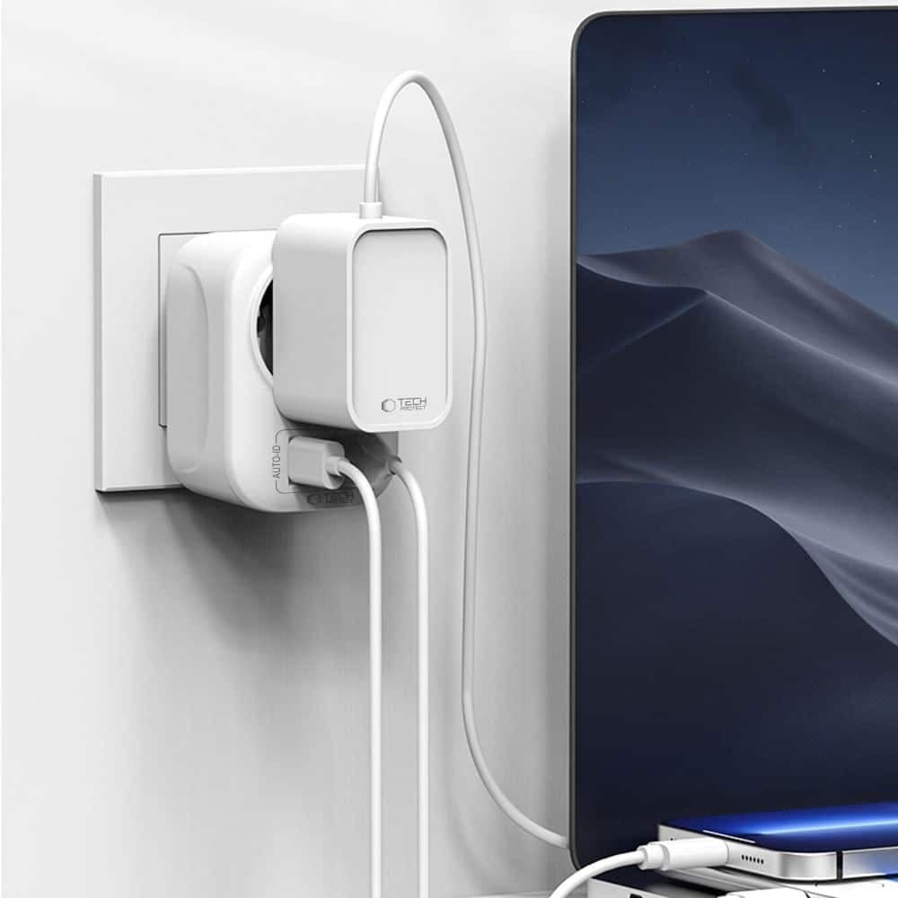 Tech-Protect TA100 Προσαρμογέας Ταξιδιού για Ηνωμένο Βασίλειο σε Ε.Ε. Λευκό 7