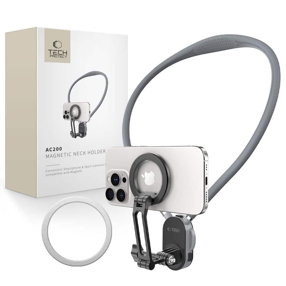 TECH-PROTECT AC200 ΜΑΓΝΗΤΙΚΗ ΘΗΚΗ MAGSAFE & GOPRO & DJI ΓΙΑ ΛΑΙΜΟ, ΓΚΡΙ