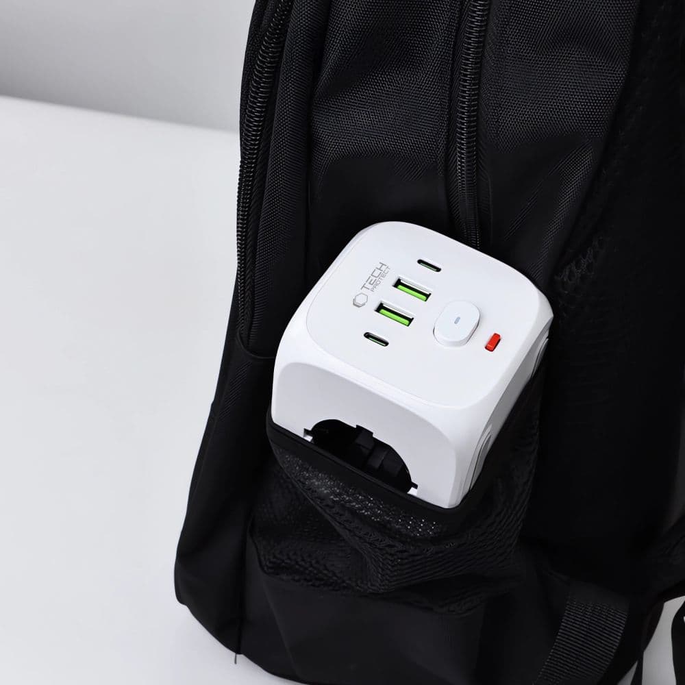 TECH-PROTECT PCL3X4 ΠΡΙΖΑ ΤΡΟΦΟΔΟΣΙΑΣ 2 USB & 2 TYPE-C & 3 ΠΡΙΖΕΣ ΛΕΥΚΕΣ 7