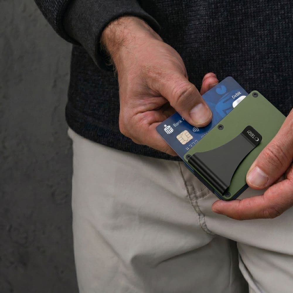 Πορτοφόλι με κάρτα RFID TECH-PROTECT THORN, Στρατιωτικό, Πράσινο 7