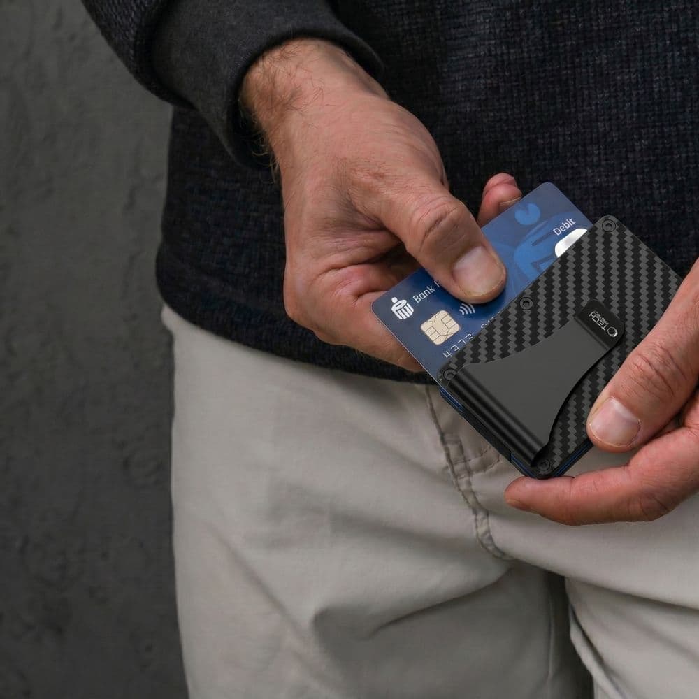 Πορτοφόλι με κάρτα RFID TECH-PROTECT THORN, μαύρο άνθρακα 7