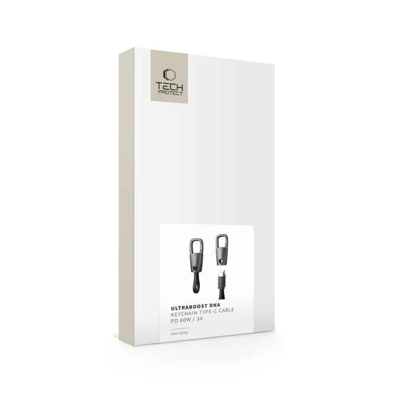 TECH-PROTECT ULTRABOOST DNA ΜΠΡΕΛΟΚ ΚΑΛΩΔΙΟ ΤΥΠΟΥ-C PD 60W / 3A ΓΚΡΙ ΣΙΔΗΡΟΥ 7