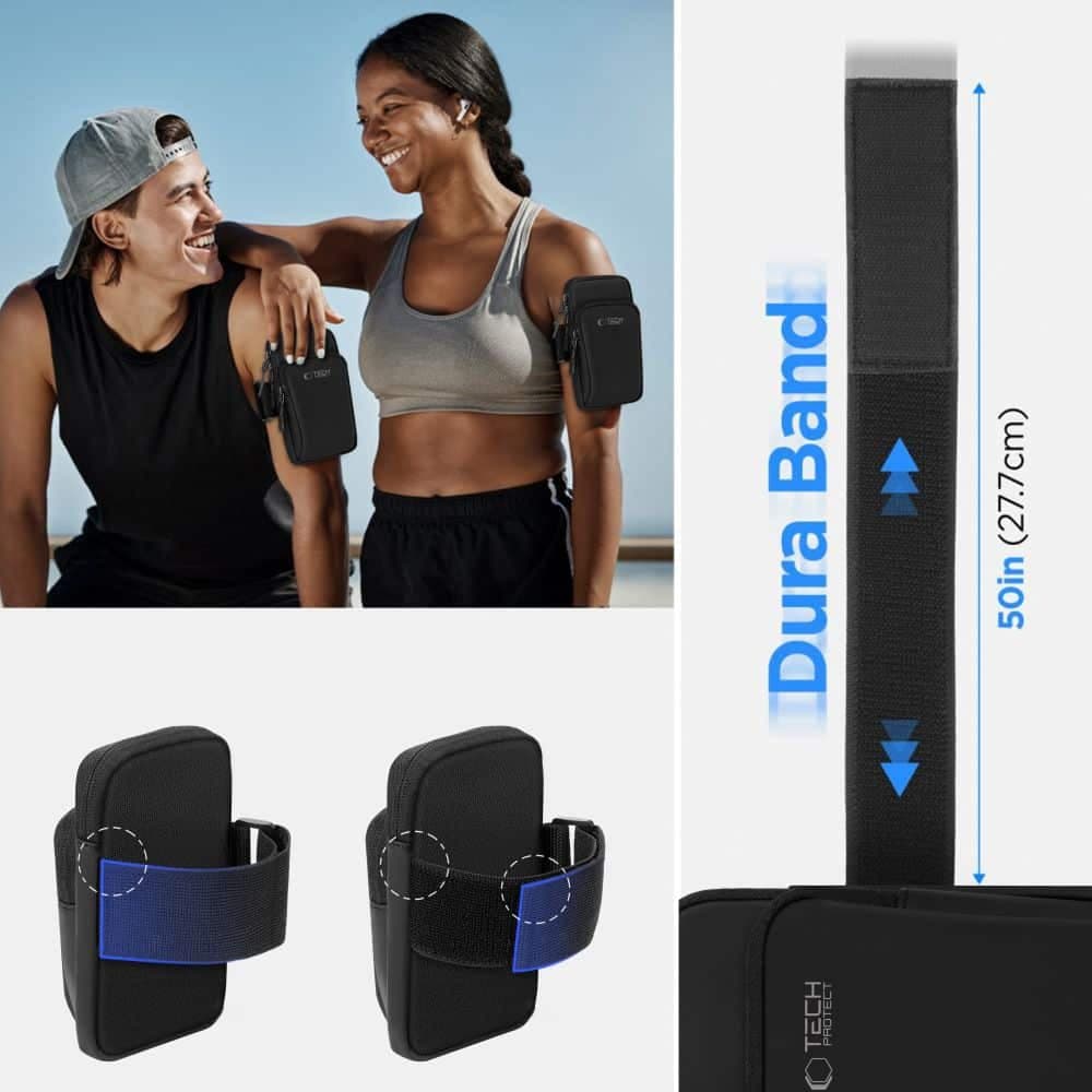 TECH-PROTECT M7 UNIVERSAL SPORT ΤΣΑΝΤΑΚΙ ΜΠΡΑΤΣΟΥ ΜΑΥΡΟ 8