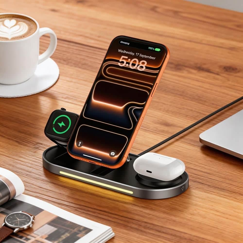 TECH-PROTECT A51 ARCTICBOOST 3ΣΕ1 ΜΑΓΝΗΤΙΚΟΣ ΑΣΥΡΜΑΤΟΣ ΦΟΡΤΙΣΤΗΣ MAGSAFE 25W QI2.2 ΜΑΥΡΟΣ 8