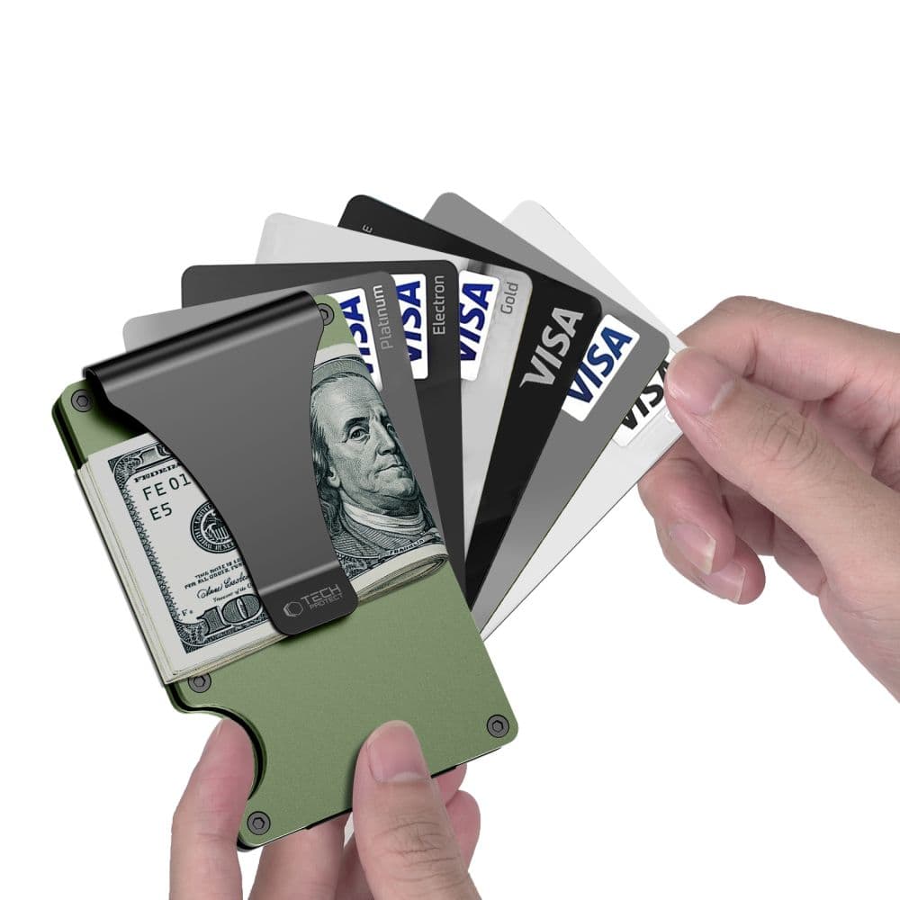 Πορτοφόλι με κάρτα RFID TECH-PROTECT THORN, Στρατιωτικό, Πράσινο 2