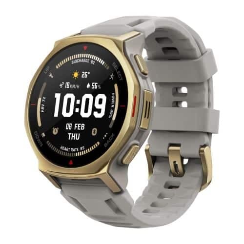 Amazfit T-Rex 3 Pro NFC, 44mm με λουράκι σιλικόνης, Arctic Gold EU W2548GL2N