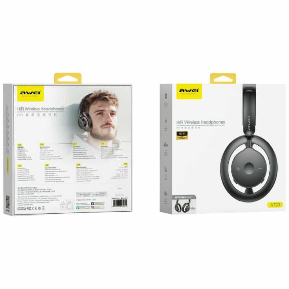Ασύρματα ακουστικά Over-Ear AWEI AT33 μαύρα 2