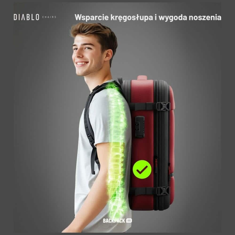 Σακίδιο πλάτης Diablo Chairs Backpack Air Πολυλειτουργική ηλεκτρική σκούπα μπορντό 10
