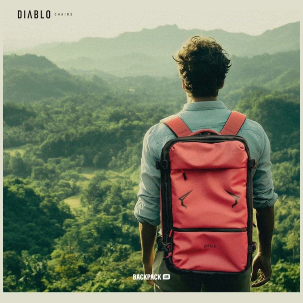 Σακίδιο πλάτης Diablo Chairs Backpack Air Πολυλειτουργική ηλεκτρική σκούπα μπορντό 19