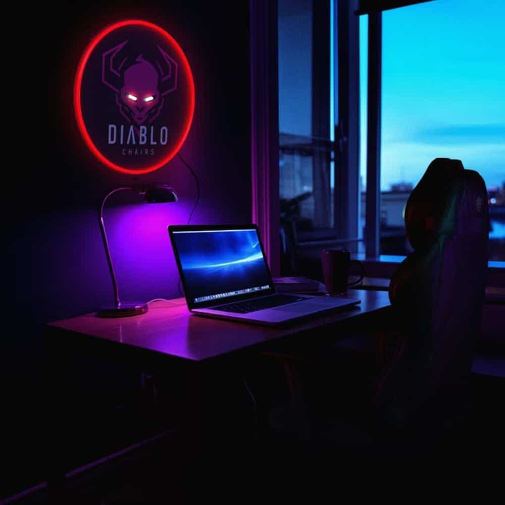 Diablo LED Neon για αίθουσα παιχνιδιών 4