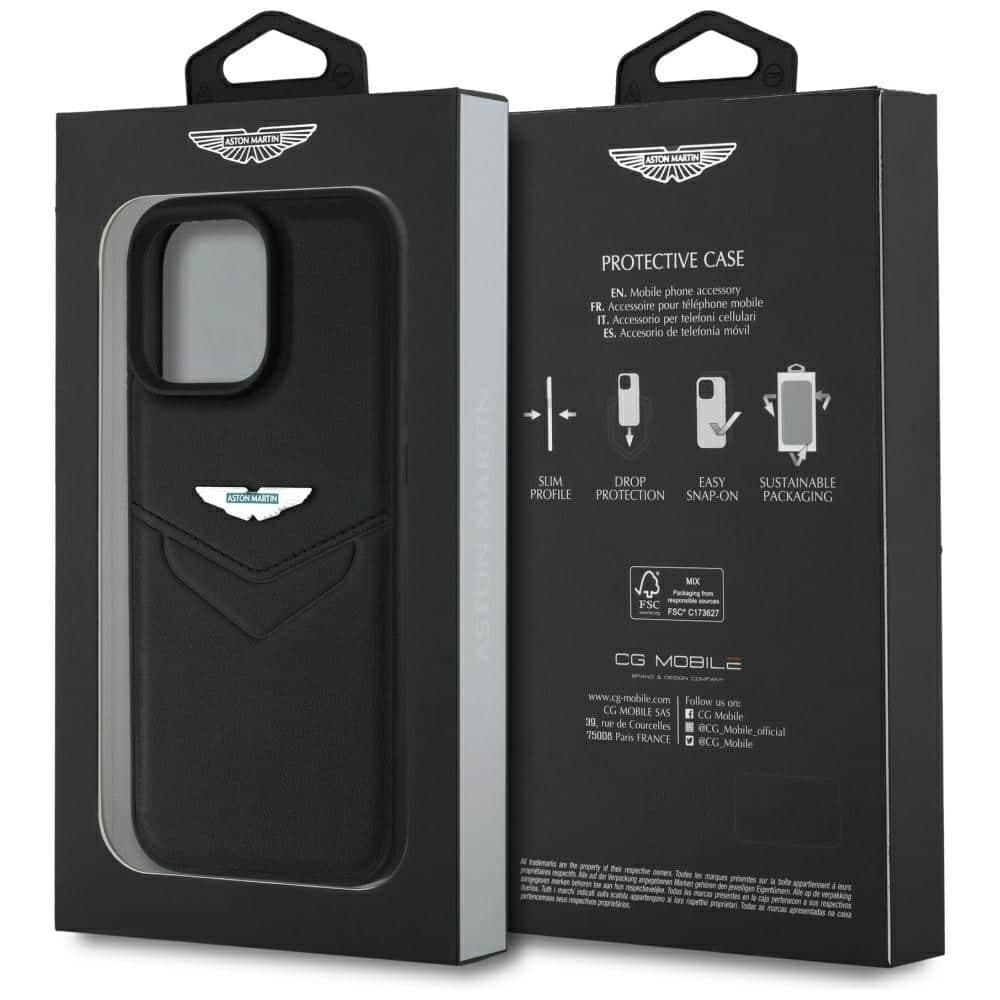 Aston Martin HC Leather Victory Design - θήκη για Apple iPhone 16 Pro Max - Μαύρο 8
