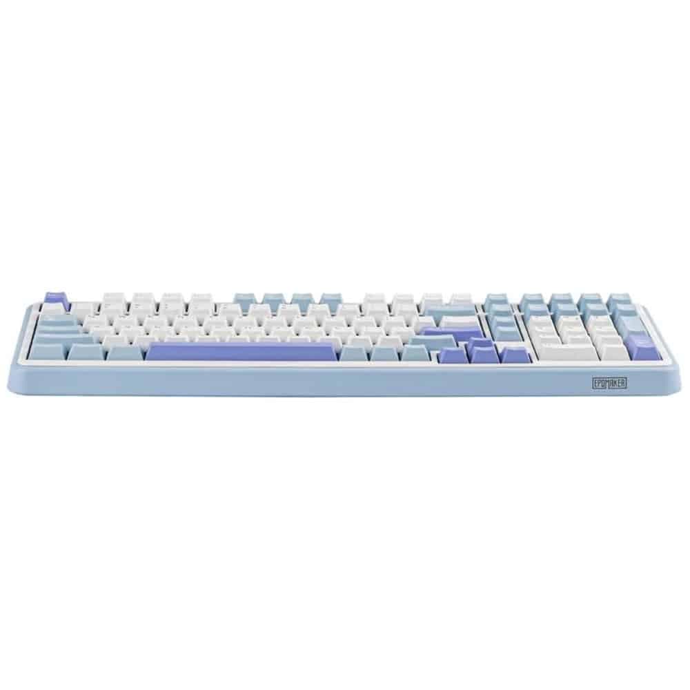 Μηχανικό πληκτρολόγιο Epomaker TH99 Creamy Jade Switch λευκό-μπλε 2
