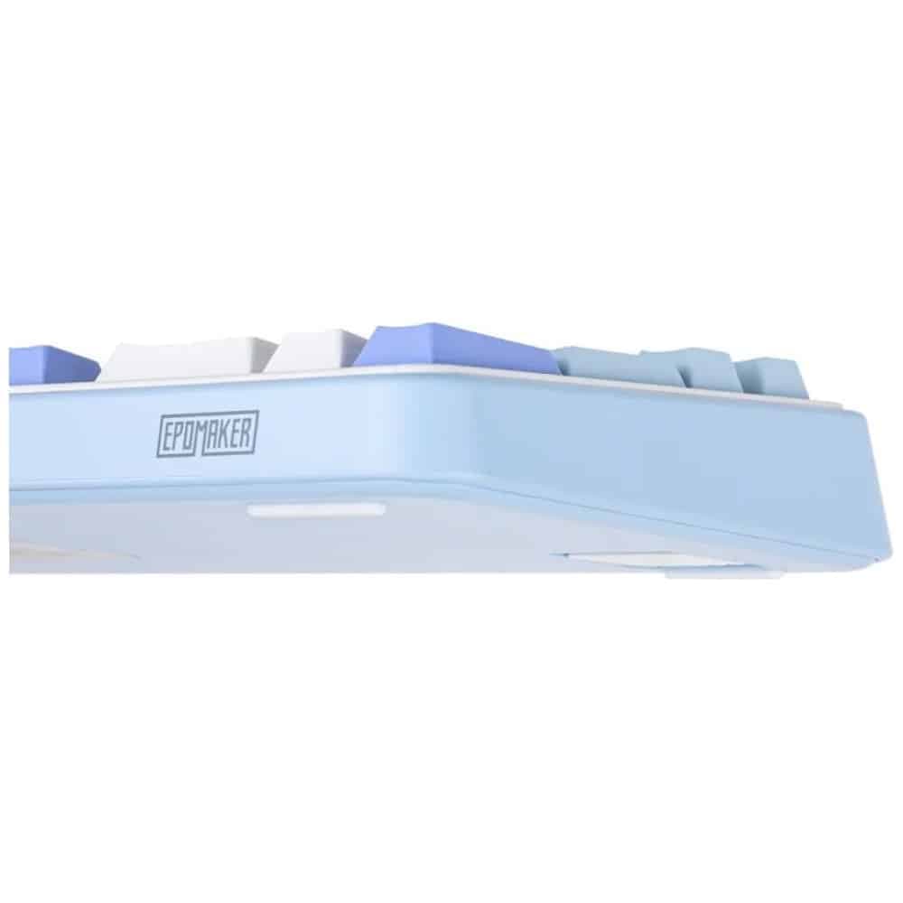 Μηχανικό πληκτρολόγιο Epomaker TH99 Creamy Jade Switch λευκό-μπλε 7