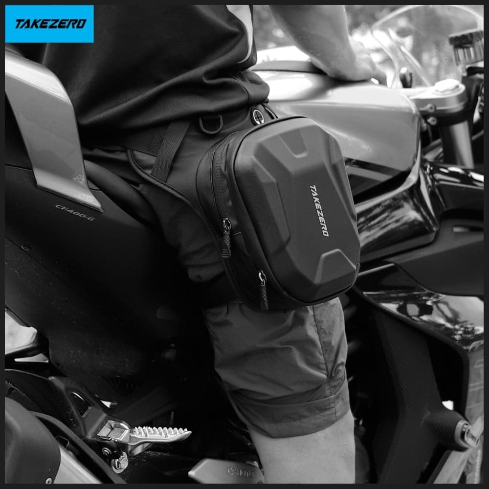 Τσάντα ποδιών μοτοσικλέτας TAKEZERO MTX2 2.5L μαύρη 3