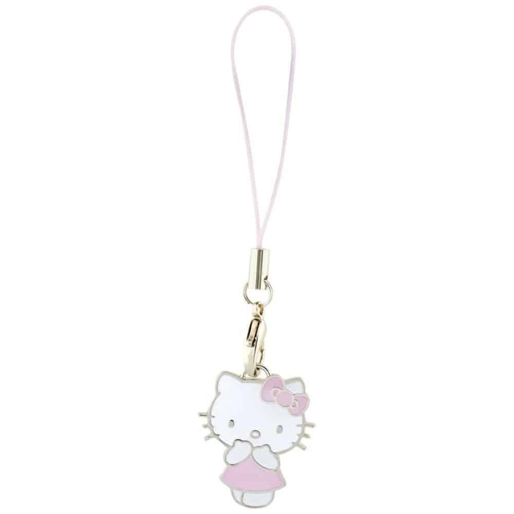 Λουράκι τηλεφώνου Hello Kitty HKCPMKP ροζ με γούρι, χαριτωμένο γατάκι
