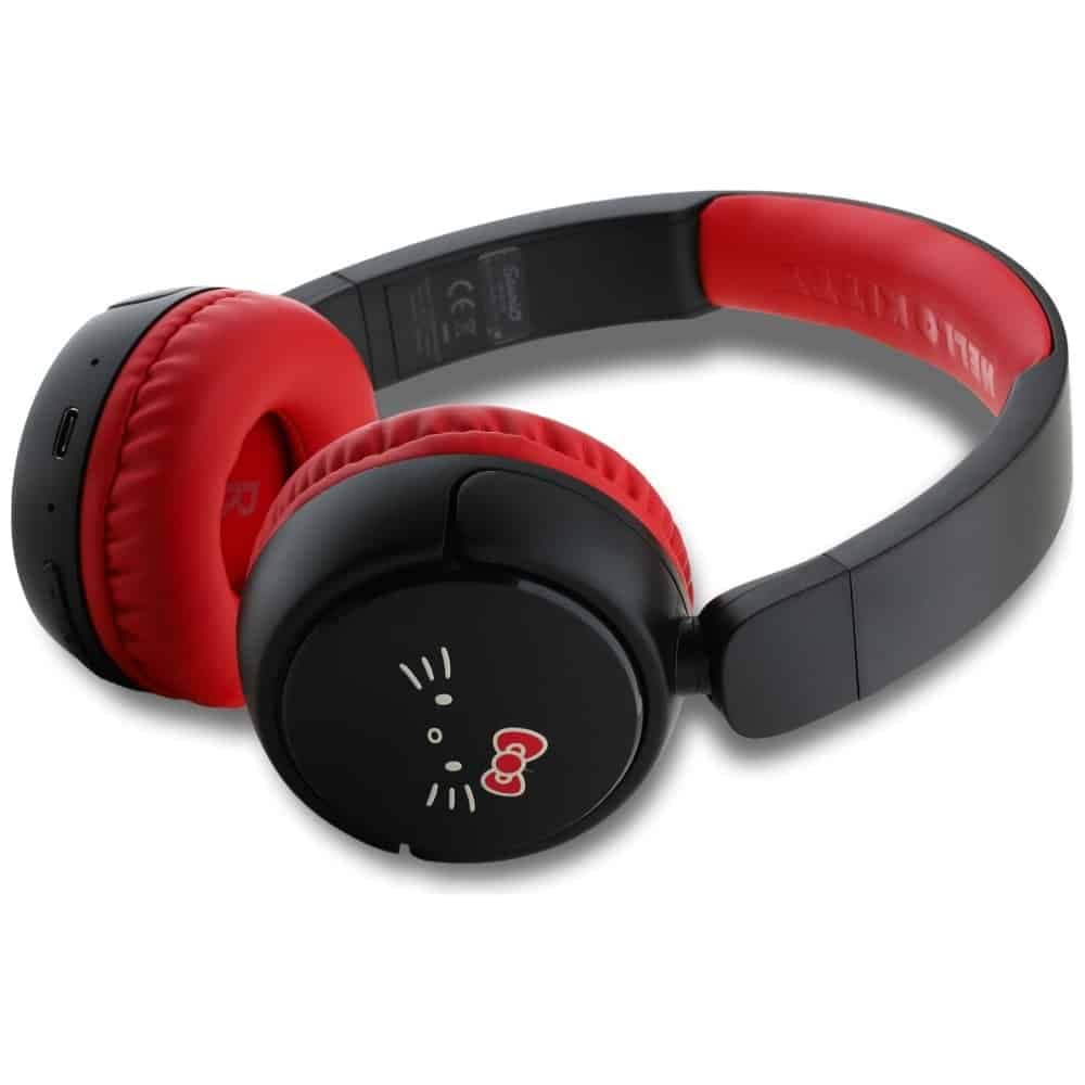 Ακουστικά Bluetooth Hello Kitty με λογότυπο προσώπου, κόκκινα 2