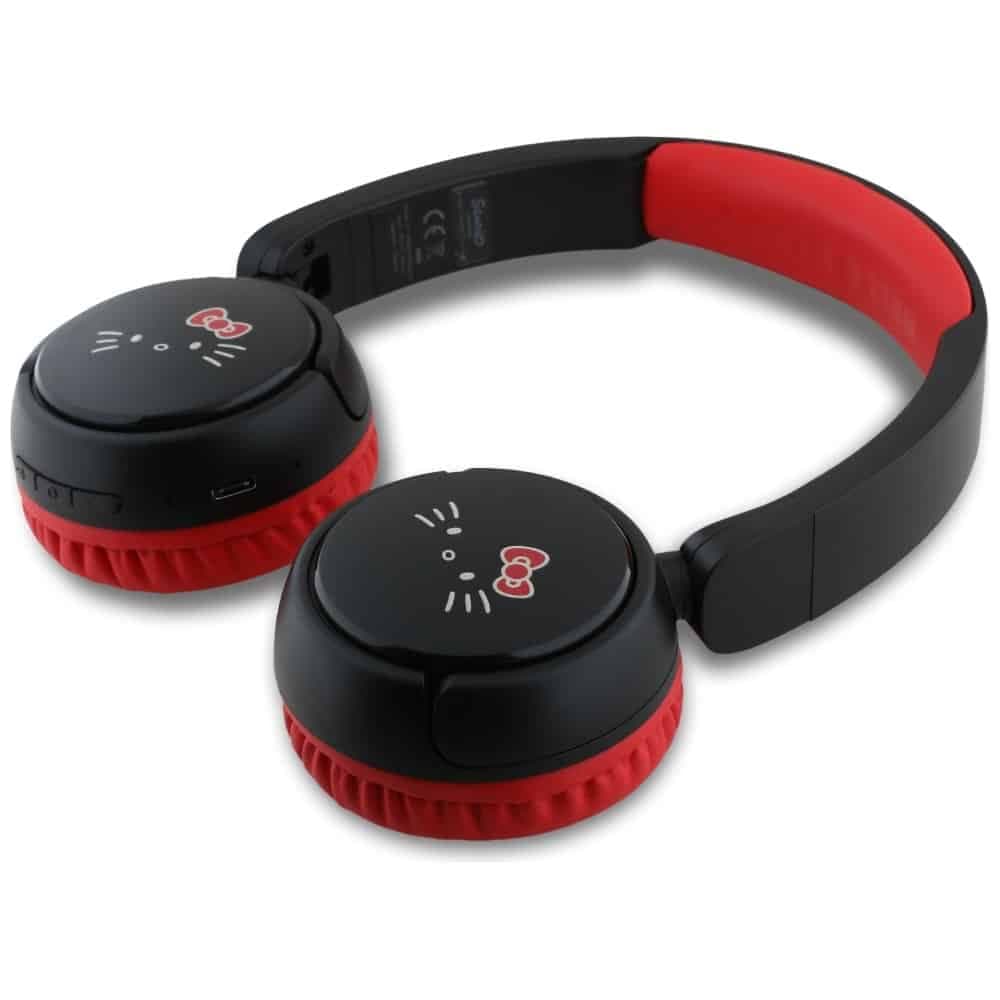 Ακουστικά Bluetooth Hello Kitty με λογότυπο προσώπου, κόκκινα 4