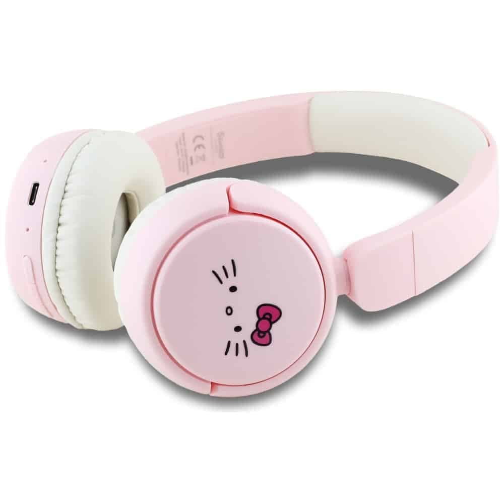 Ακουστικά Bluetooth Hello Kitty με λογότυπο προσώπου ροζ 2