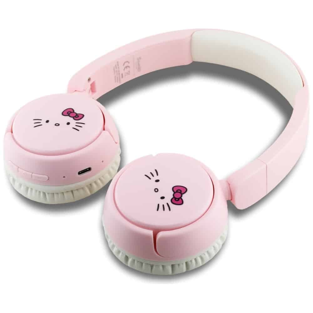 Ακουστικά Bluetooth Hello Kitty με λογότυπο προσώπου ροζ 4