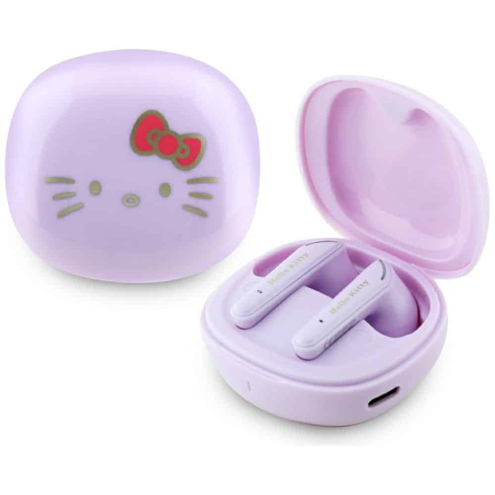 Ακουστικά Hello Kitty TWS O Γυαλιστερό φινίρισμα Μωβ