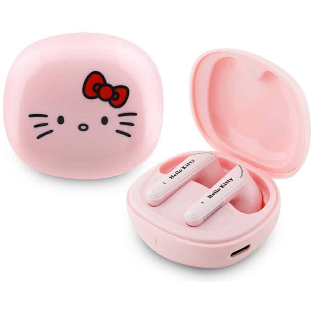 Ακουστικά TWS Hello Kitty O με γυαλιστερό φινίρισμα σε ροζ χρώμα