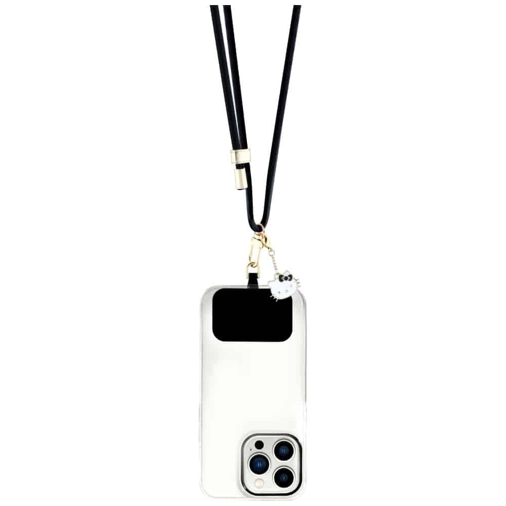 Κορδόνι τηλεφώνου Hello Kitty Patch & Kitty Head Charm Universal, μαύρο 2