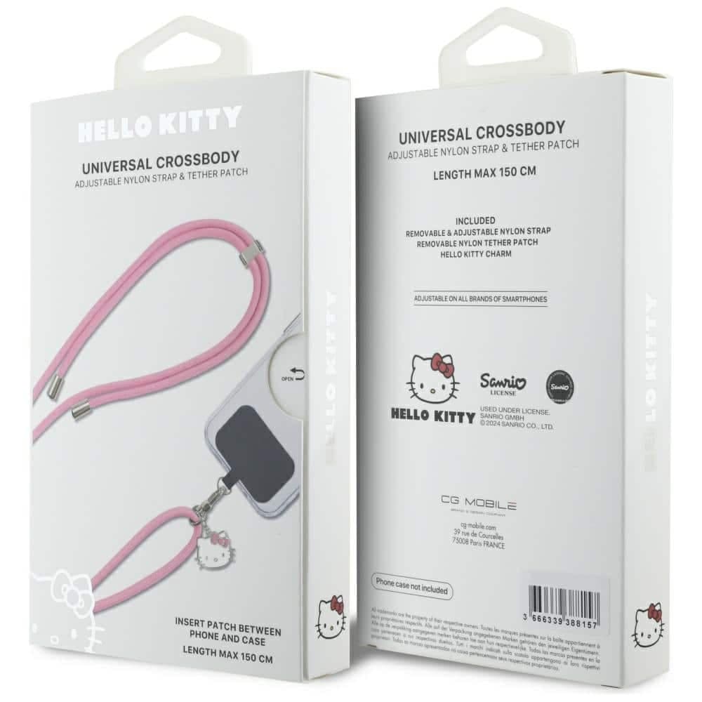 Κορδόνι τηλεφώνου Hello Kitty Patch & Kitty Head Charm Universal, ροζ 5