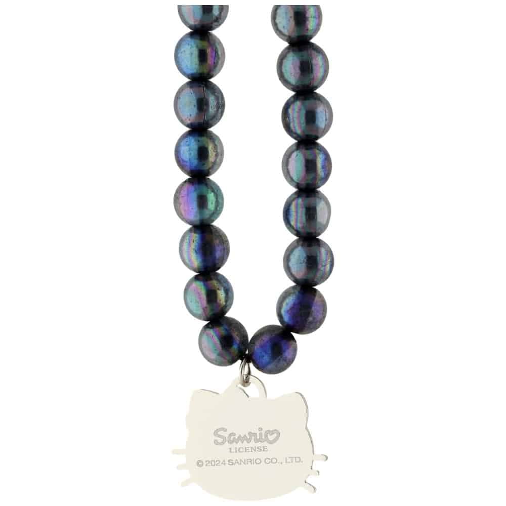 Γούρι για Κινητό με Κεφαλή Γατούλας Hello Kitty Pearls, Μαύρο 3