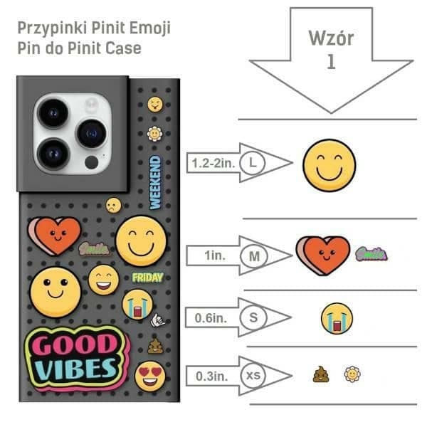 Καρφίτσα Emoji Pinit για θήκη Pinit Pattern 1 3