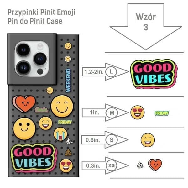 Καρφίτσα Emoji Pinit για θήκη Pinit Pattern 3 3