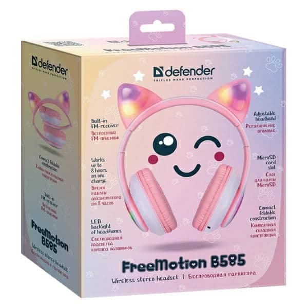 Ακουστικά Bluetooth Defender FreemotionB585 LED Ροζ (63585) 11