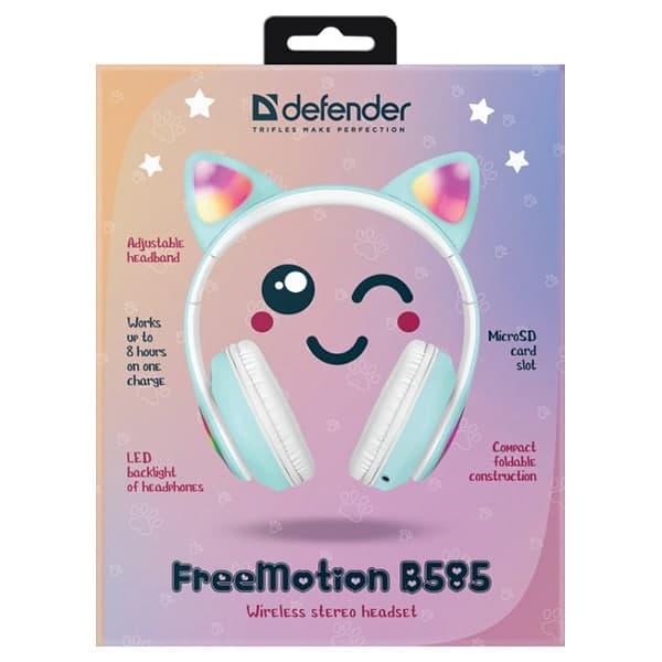 Ακουστικά Bluetooth Defender FreemotionB585 LED Celadon (63588) 11