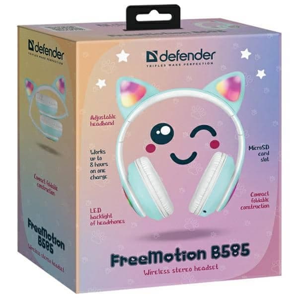 Ακουστικά Bluetooth Defender FreemotionB585 LED Celadon (63588) 12