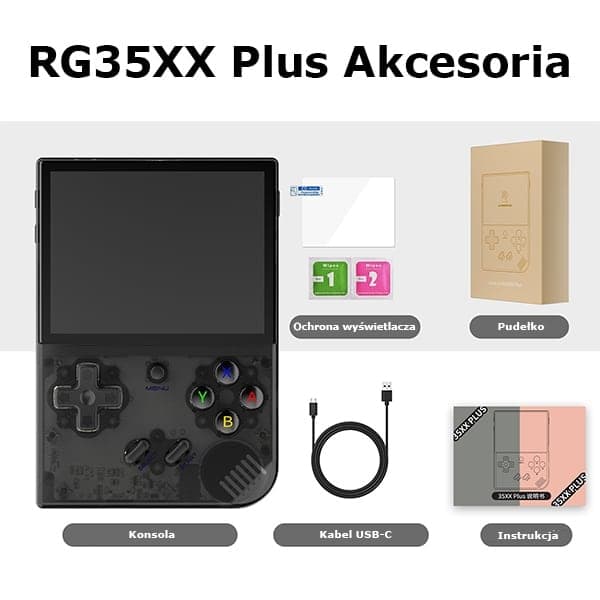 Κονσόλα Anbernic RG35XX Plus ημιδιαφανής μαύρη 3