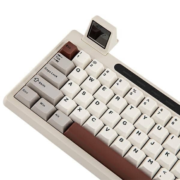 Μηχανικό πληκτρολόγιο Epomaker RT65 Flamingo Switch γκρι-λευκό 3