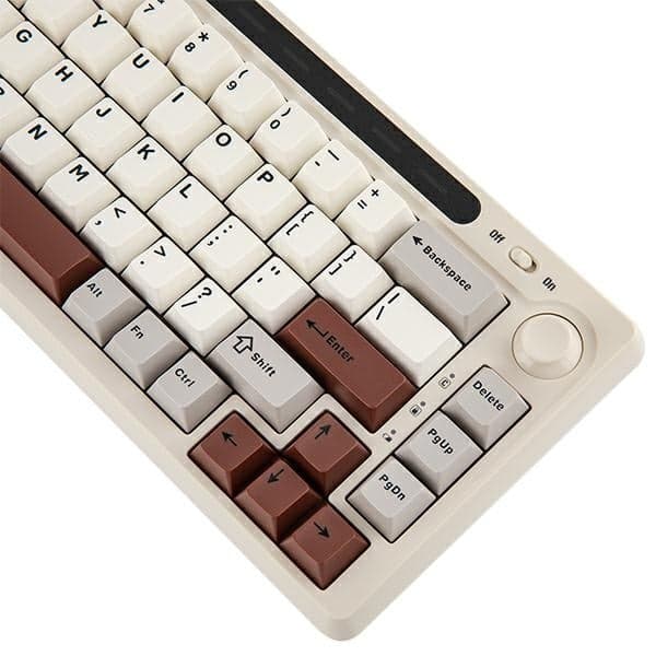 Μηχανικό πληκτρολόγιο Epomaker RT65 Wisteria Linear Switch γκρι-λευκό 4